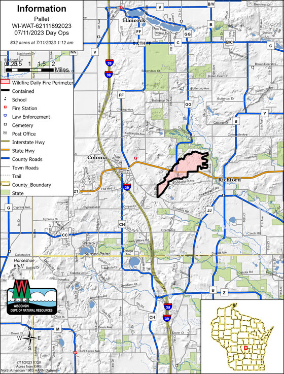 830Acre Fire In Waushara County 99 Contained TCHDailyNews